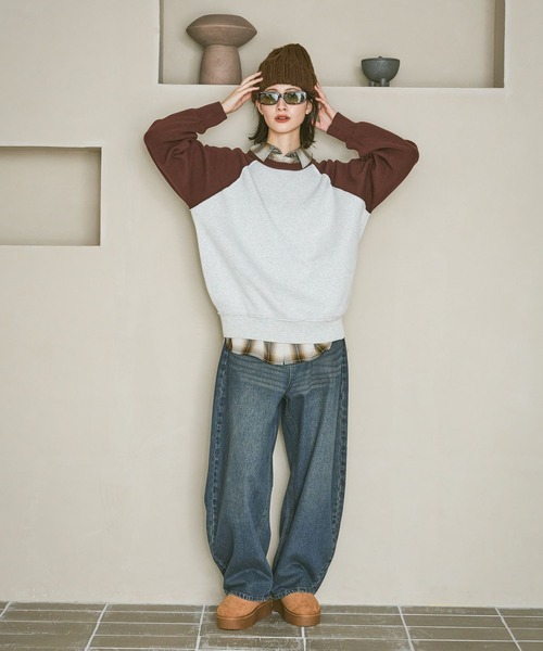 LAKOLE（ラコレ）の「ローゲージニットワッチ / 581859（ニットキャップ/ビーニー・レディース・ブラウン/グレー/ブルー/オフホワイト・FREE）」の9枚目の写真