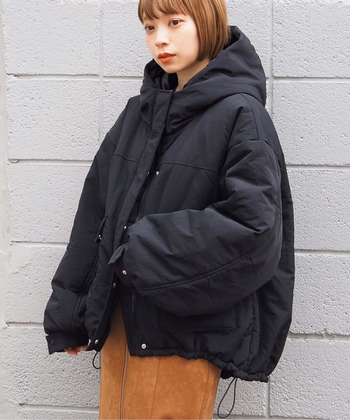 tiptop(ティップトップ)の「【丈が選べる2サイズ】モンスターパーカーブルゾン(ブルゾン・レディース・アイボリー/ブラック/ホワイト系その他/ブラック系その他・LONG/SHORT)」の4枚目の写真