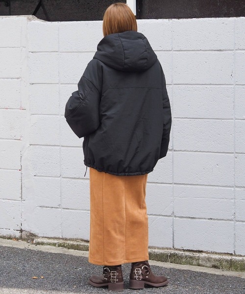 tiptop(ティップトップ)の「【丈が選べる2サイズ】モンスターパーカーブルゾン(ブルゾン・レディース・アイボリー/ブラック/ホワイト系その他/ブラック系その他・LONG/SHORT)」の10枚目の写真