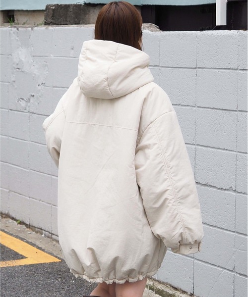 tiptop(ティップトップ)の「【丈が選べる2サイズ】モンスターパーカーブルゾン(ブルゾン・レディース・アイボリー/ブラック/ホワイト系その他/ブラック系その他・LONG/SHORT)」の21枚目の写真