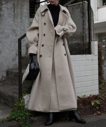 WILLFULLY(ウィルフリー)のshaggy volume sleeve trench long coat(トレンチコート)