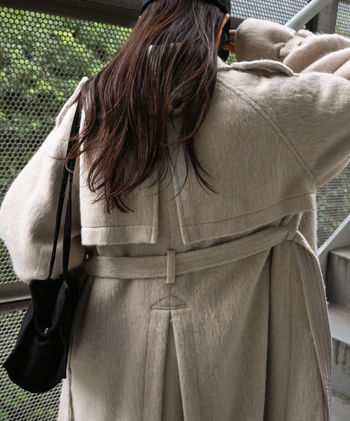 shaggy volume sleeve trench long coat（トレンチコート）｜WILLFULLY