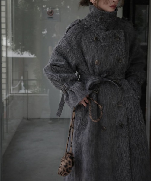 shaggy volume sleeve trench long coat（トレンチコート）｜WILLFULLY