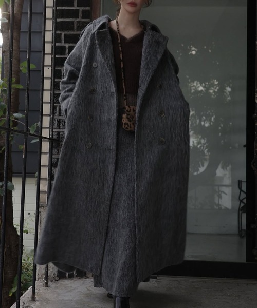 セール】shaggy volume sleeve trench long coat（トレンチコート