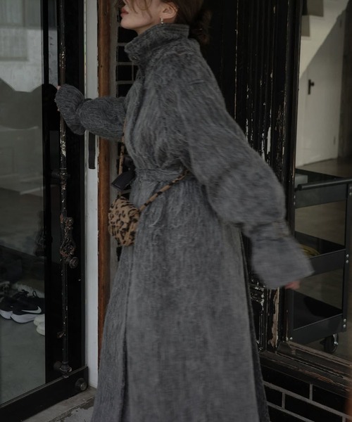shaggy volume sleeve trench long coat（トレンチコート）｜WILLFULLY
