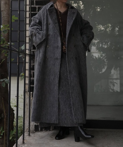 セール】shaggy volume sleeve trench long coat（トレンチコート