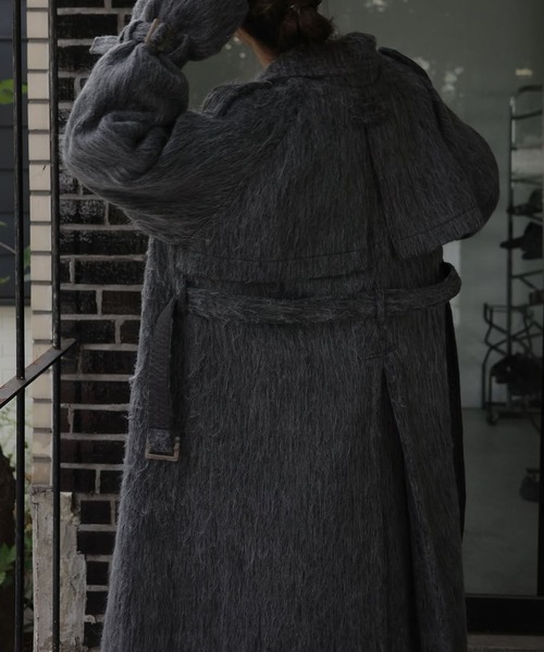 shaggy volume sleeve trench long coat（トレンチコート）｜WILLFULLY