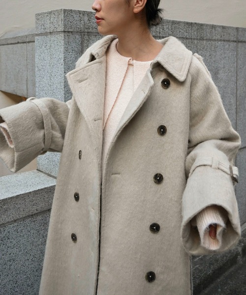 shaggy volume sleeve trench long coat（トレンチコート）｜WILLFULLY