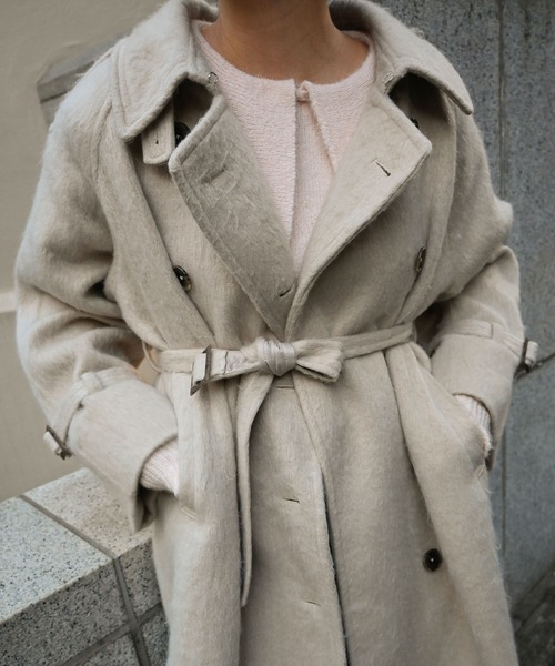 shaggy volume sleeve trench long coat（トレンチコート）｜WILLFULLY