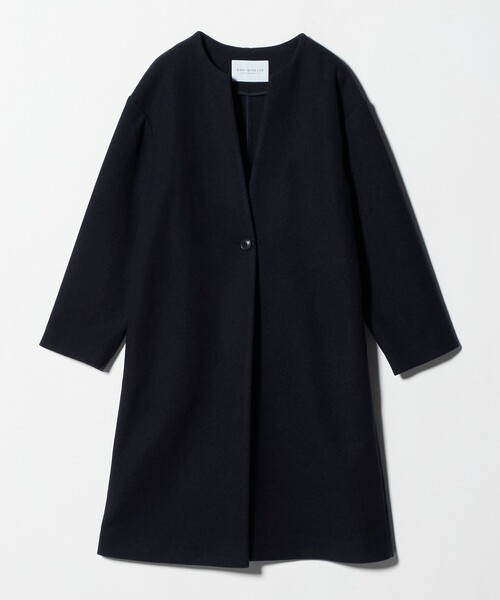 A DAY IN THE LIFE UNITED ARROWS(アデイインザライフユナイテッドアローズ)の「ニットメルトン キーネックコート <A DAY IN THE LIFE>(その他アウター・レディース・その他1/モカ/ネイビー/ライトグレー・FREE)」の4枚目の写真