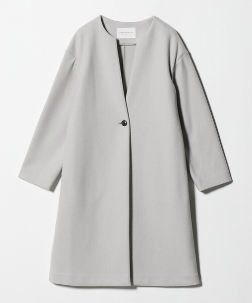 セール】ニットメルトン キーネックコート ＜A DAY IN THE LIFE