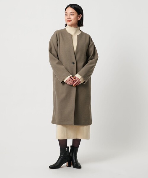 セール】ニットメルトン キーネックコート ＜A DAY IN THE LIFE