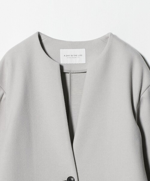 A DAY IN THE LIFE UNITED ARROWS(アデイインザライフユナイテッドアローズ)の「ニットメルトン キーネックコート <A DAY IN THE LIFE>(その他アウター・レディース・その他1/モカ/ネイビー/ライトグレー・FREE)」の20枚目の写真