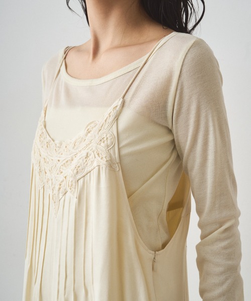 LOUNGEDRESS（ラウンジドレス）の「レースサテンキャミオールインワン（つなぎ/オールインワン・レディース・オフホワイト/ブラック・FREE）」の19枚目の写真