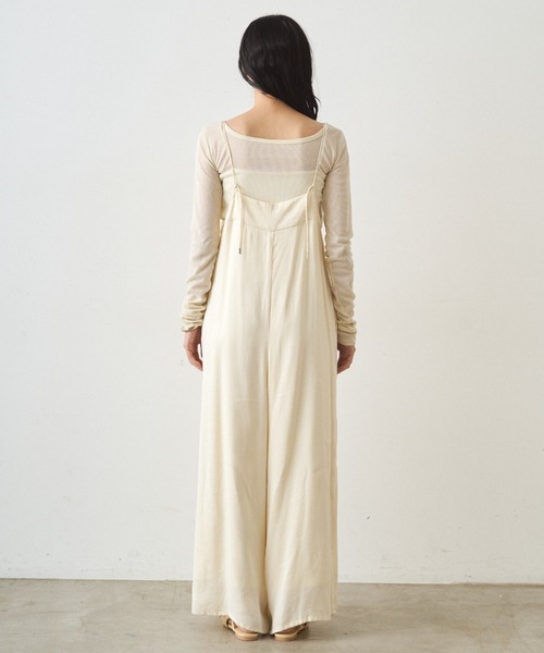 LOUNGEDRESS（ラウンジドレス）の「レースサテンキャミオールインワン（つなぎ/オールインワン・レディース・オフホワイト/ブラック・FREE）」の17枚目の写真