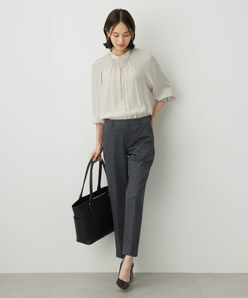 A/C DESIGN BY ALPHA CUBIC（エーシーデザインバイアルファキュービック）の「ラインストーンチェーン2連ネックレス（ネックレス・レディース・ゴールド/シルバー・フリー）」の8枚目の写真