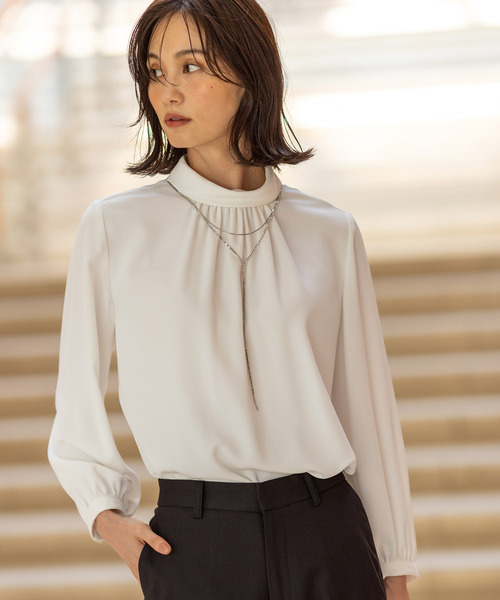 A/C DESIGN BY ALPHA CUBIC（エーシーデザインバイアルファキュービック）の「ラインストーンチェーン2連ネックレス（ネックレス・レディース・ゴールド/シルバー・フリー）」の10枚目の写真