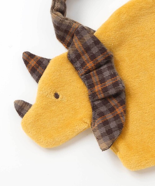 SLAP SLIP BABY（スラップスリップベビー）の「アニマル恐竜イヌモチーフパイルスタイ（スタイ/よだれかけ・キッズ・イエロー/ホワイト・FREE）」の5枚目の写真