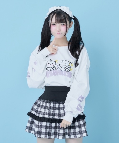Hauls(ハウルズ)の「おねんねBIGロンTEE(Tシャツ/カットソー・レディース・ホワイト/ブラック・FREE)」の1枚目の写真