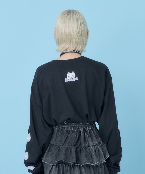 Hauls(ハウルズ)の「おねんねBIGロンTEE(Tシャツ/カットソー・レディース・ホワイト/ブラック・FREE)」の5枚目の写真