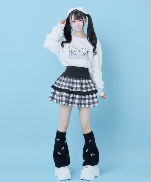 Hauls(ハウルズ)の「おねんねBIGロンTEE(Tシャツ/カットソー・レディース・ホワイト/ブラック・FREE)」の3枚目の写真