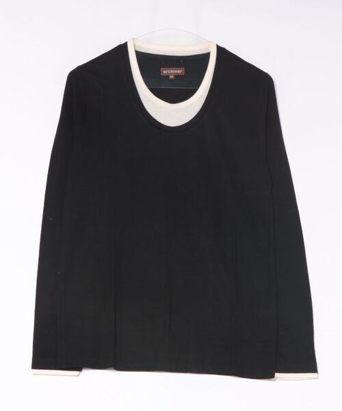 ARCHIVER（アーカイバ）の「【RES】【セレクト】フェクレイヤード長袖Tシャツ（Tシャツ/カットソー・メンズ・ブラック・MEDIUM）」の2枚目の写真