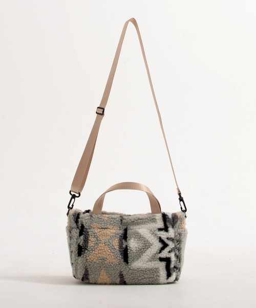 PENDLETON（ペンドルトン）の「PENDLETON ペンドルトン PLAINS STAR BOA SHOULDER BAG プレインズスター ジャガードボア ショルダーバッグ（ショルダーバッグ・レディース・ベージュ/グレー・FREE）」の8枚目の写真