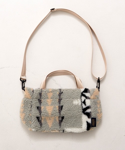 PENDLETON（ペンドルトン）の「PENDLETON ペンドルトン PLAINS STAR BOA SHOULDER BAG プレインズスター ジャガードボア ショルダーバッグ（ショルダーバッグ・レディース・ベージュ/グレー・FREE）」の10枚目の写真