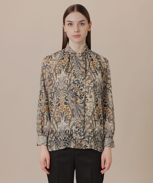 MACKINTOSH LONDON（マッキントッシュ ロンドン）の「ボタニカルウォールプリントブラウス（シャツ/ブラウス・レディース・ベージュ/グリーン系その他4・38/40）」の9枚目の写真