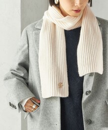 SHIPS | 細幅 刺繍 ニット マフラー(マフラー)