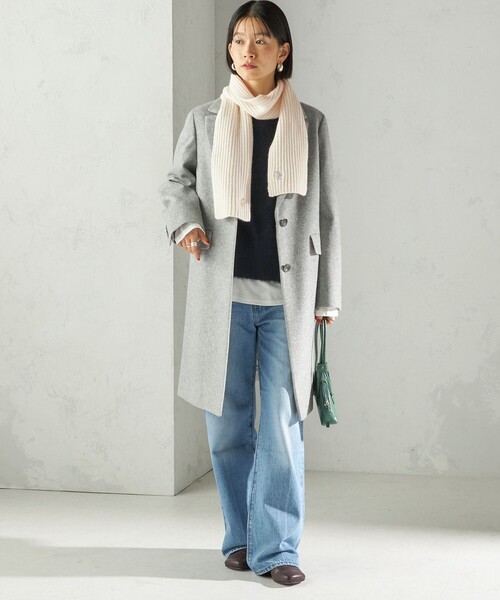 細幅 刺繍 ニット マフラー（マフラー）｜SHIPS（シップス）の