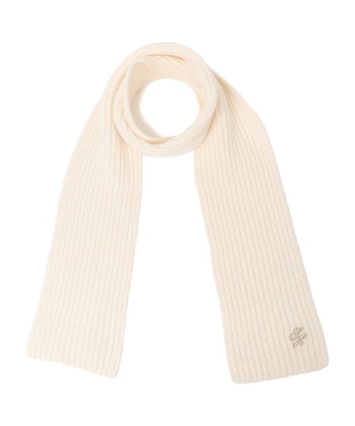 細幅 刺繍 ニット マフラー（マフラー）｜SHIPS（シップス）の