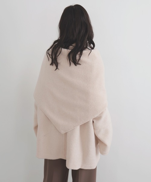 ストールセットウールライクコート（ステンカラーコート）｜LIAN