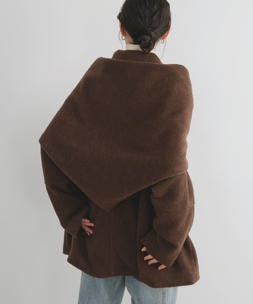 ストールセットウールライクコート（ステンカラーコート）｜LIAN