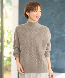 ラメフォックスケーブル ニット