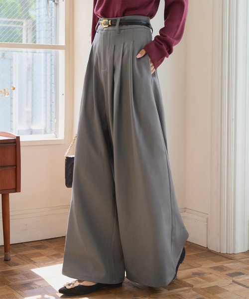 セール】ウエストタックスーパーワイドパンツ（スラックス）｜KOBE