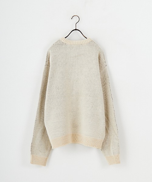 TOWNCRAFT（タウンクラフト）の「[TOWN CRAFT/タウンクラフト・THE FOX/ザフォックス] 別注 アニマル柄ジャガードニット（ニット/セーター・レディース・ナチュラル/ネイビー/キャメル/ピンク・S/M/L）」の5枚目の写真