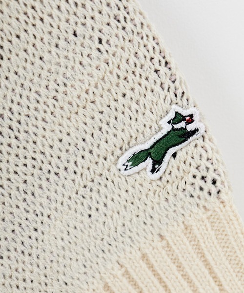 TOWNCRAFT（タウンクラフト）の「[TOWN CRAFT/タウンクラフト・THE FOX/ザフォックス] 別注 アニマル柄ジャガードニット（ニット/セーター・レディース・ナチュラル/ネイビー/キャメル/ピンク・S/M/L）」の8枚目の写真