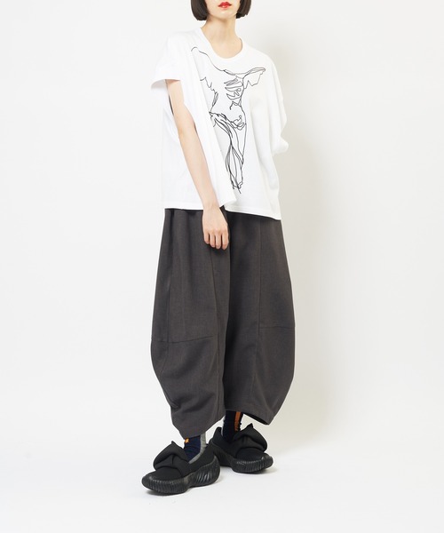 gomme（ゴム）の「バルーントロパンツ（その他パンツ・レディース・ブラック/チャコールグレー/パープル・MEDIUM）」の10枚目の写真