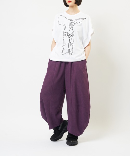 gomme（ゴム）の「バルーントロパンツ（その他パンツ・レディース・ブラック/チャコールグレー/パープル・MEDIUM）」の9枚目の写真