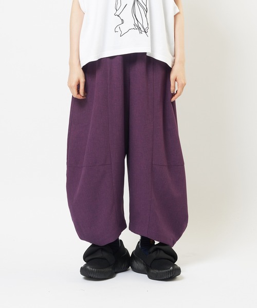 gomme（ゴム）の「バルーントロパンツ（その他パンツ・レディース・ブラック/チャコールグレー/パープル・MEDIUM）」の15枚目の写真