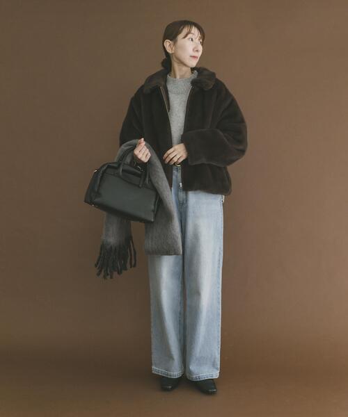 ITEMS URBANRESEARCH（アイテムズ アーバンリサーチ）の「ファージャケット（その他アウター・レディース・ライトベージュ/ブラウン・FREE）」の5枚目の写真