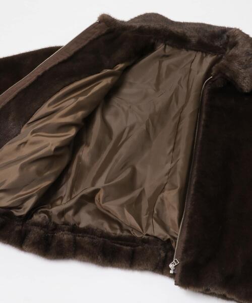 ITEMS URBANRESEARCH（アイテムズ アーバンリサーチ）の「ファージャケット（その他アウター・レディース・ライトベージュ/ブラウン・FREE）」の8枚目の写真