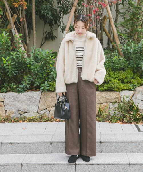 ITEMS URBANRESEARCH（アイテムズ アーバンリサーチ）の「ファージャケット（その他アウター・レディース・ライトベージュ/ブラウン・FREE）」の15枚目の写真