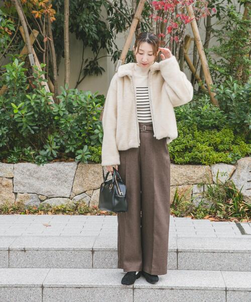 ITEMS URBANRESEARCH（アイテムズ アーバンリサーチ）の「ファージャケット（その他アウター・レディース・ライトベージュ/ブラウン・FREE）」の16枚目の写真