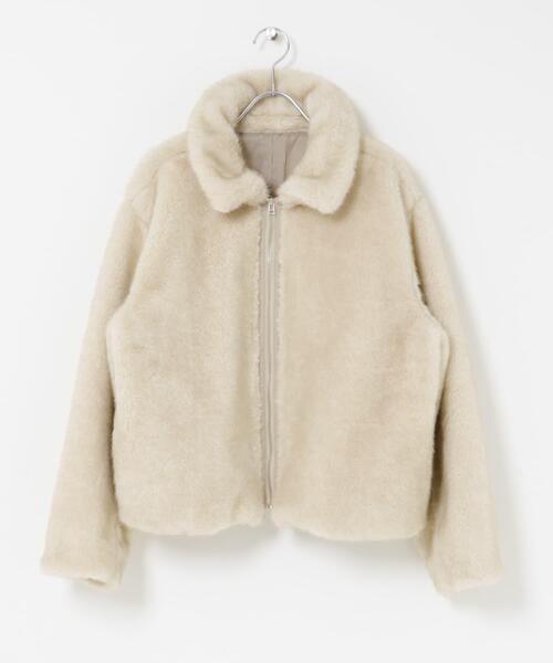 ITEMS URBANRESEARCH（アイテムズ アーバンリサーチ）の「ファージャケット（その他アウター・レディース・ライトベージュ/ブラウン・FREE）」の19枚目の写真