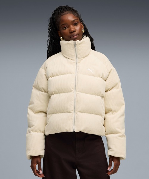 Eaphi コーデュロイパフィージャケット　エフィ　ダウン 中古・古着通販】Eaphi (エフィ) CORDUROY PUFFY JACKET ベージュ