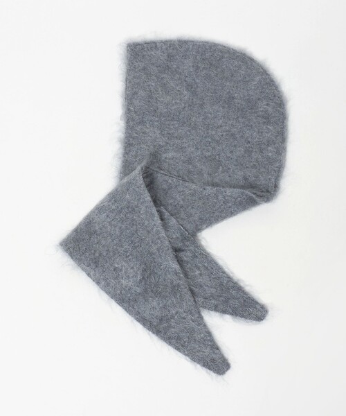 6（ロク）の「＜6(ROKU)＞カシミヤ フードストール（ストール/ショール・レディース・レッド/ピンク/グレー系/ライトグレー/イエロー・FREE）」の3枚目の写真