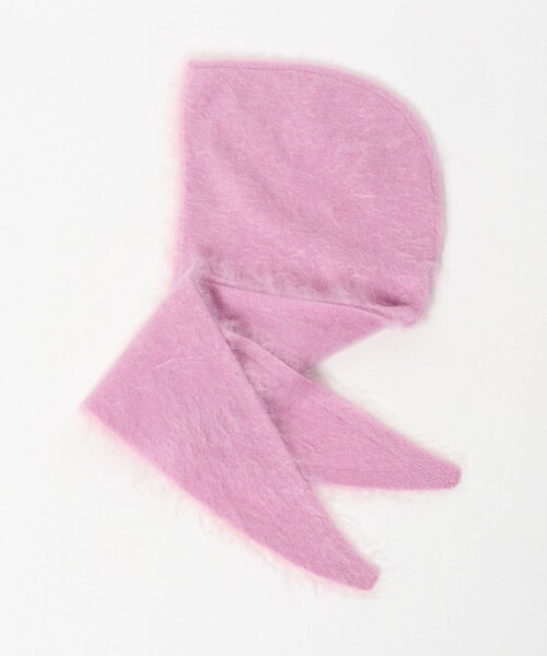 6（ロク）の「＜6(ROKU)＞カシミヤ フードストール（ストール/ショール・レディース・レッド/ピンク/グレー系/ライトグレー/イエロー・FREE）」の4枚目の写真