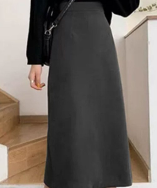 SallyLunn(サリーラン)の「ハイウエストミモレ丈スカート(スカート・レディース・ブラウン/ブラック/グレー・LARGE/MEDIUM)」の8枚目の写真